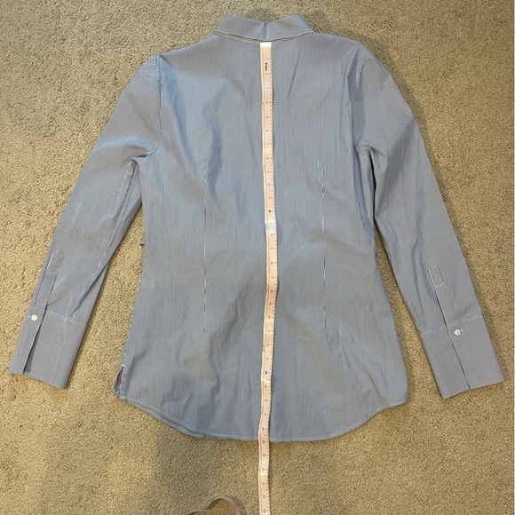 White House Black Market Button Down Top with Front Tie - Picture 6 of 7